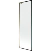 Mexen Next L vonios ekranas 1 durų 60 x 150 cm, juodas rėmas, auksinis - 895-060-000-03-70-50