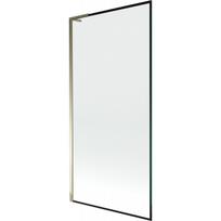 Mexen Next L vonios uždanga, 1-krypčių, 90 x 150 cm, juodas rėmas, auksinė - 895-090-000-03-70-50