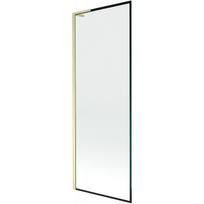 Mexen Next L vonios širmos su 1 durimis 70 x 150 cm, juodas rėmas, auksinis šlifuotas - 895-070-000-03-70-55