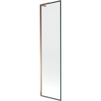 Mexen Next L vonios ekranas 1-panelis 50 x 150 cm, juodas rėmas, rožinis auksas - 895-050-000-03-70-60