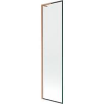Mexen Next L viengubas vonios ekranas 50 x 150 cm, juodas rėmelis, šlifuotas varis - 895-050-000-03-70-65