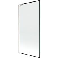 Mexen Next L vonios dušo užuolaida 1-durų 90 x 150 cm, juodas rėmas, šlifuotas nikelis - 895-090-000-03-70-97