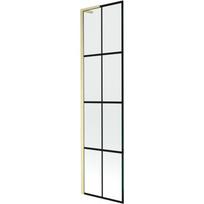 Mexen Next L vonios kambario sienelė 1-durų 50 x 150 cm, juodas tinklelis, auksinis šlifuotas - 895-050-000-03-77-55