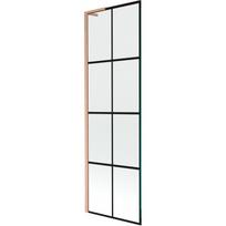 Mexen Next L vonios pertvara 1 dydžio 60 x 150 cm, juodas tinklelis, šepečiu valytas varis - 895-060-000-03-77-65