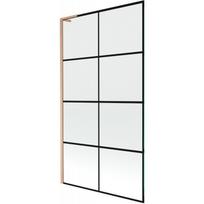 Mexen Next L vonios pertvara 1 durų 100 x 150 cm, juodas tinklelis, šlifuoti vario - 895-100-000-03-77-65