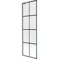 Mexen Next L vonios pertvara 1-duris 60 x 150 cm, juodas tinklelis, šlifuota pilka - 895-060-000-03-77-66