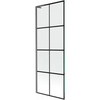 Mexen Next L vonios sienelė 1-duris 70 x 150 cm, juodas tinklelis, šlifuotas tamsiai pilkas - 895-070-000-03-77-66
