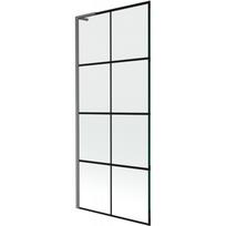 Mexen Next L vonios pertvaras su 1 sparnu 80 x 150 cm, juodas tinklelis, ginklų pilkai šlifuotas - 895-080-000-03-77-66