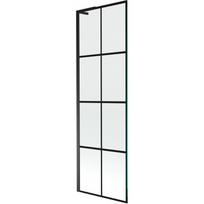 Mexen Next L vonios ekrano plokštė 1 sparno 60 x 150 cm, juoda grotelė, juoda - 895-060-000-03-77-70