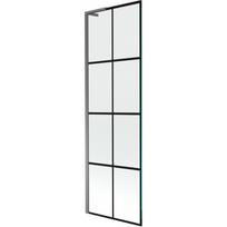 Mexen Next L vonios sienelė 1-sparnų 60 x 150 cm, juodas tinklelis, gun metal - 895-060-000-03-77-95