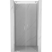 Mexen Exo dvigubos sulankstomos dušo durys 80 cm, skaidrios, chromuotos - 8182-080-000-01-00