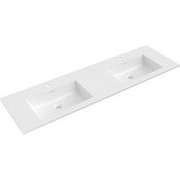Mexen Otis dviguba praustuvė įmontuojama į stalviršį 161 x 46,5 cm, blizgi balta - 25181600D