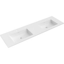 Mexen Otis dvigubas įleidžiamas praustuvas 161 x 46,5 cm, baltas matinis - 25181601D