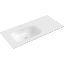 Mexen Vela įmontuojamas į stalviršį kairysis praustuvas 101 x 46,5 cm, blizgus baltas - 25231000L