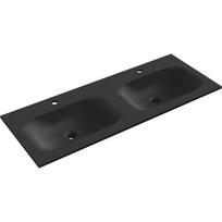 Mexen Vela įleidžiamas dvigubas praustuvas 121 x 46,5 cm, juodas matinis - 25231271D