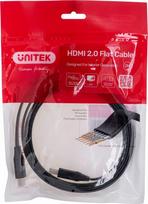 Unitek HDMI CABLE 2.0 4K60HZ,FLAT,2M,C11063BK-2M
