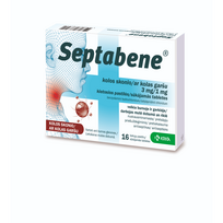 SEPTABENE KOLOS SKONIO, 3mg/1mg, kietosios pastilės, N16