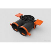 Antistatinė Difuzoriaus Dėžutė ERGOVENT AERO-PRO SLIM BOX 2x75 (125mm-2x75mm)
