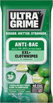 Antibakterinės servetėlės ULTRAGRIME Life Anti-Bac XXL 40 vnt.