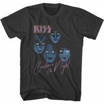 Kiss Creatures of the Night Dūmų spalvos suaugusiųjų marškinėliai 4XL