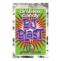 Pipedream BJ Blast Green Apple, 18 g Žaliųjų obuolių skonio saldainiai oraliniam seksui