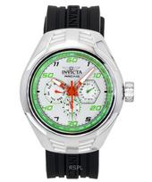 Invicta Racing Silicone Strap Silver Dial Quartz 47726 Men's Watch sidabras