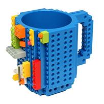 350 ml Funny Build A Brick Puodelis Naujiena kavos puodeliai / puodeliai Arbatos gėrimų puodelis „Pasidaryk pats“ dėlionės puodelis raudona