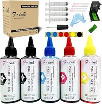 "F-ink" buteliukai 5 x 100 ml rašalo pildymo rinkinys, suderinamas su "Canon 575XL 576XL 545XL 546XL 575 576 545 546 512 513 PG-545 CL-546 PG-575 CL-576