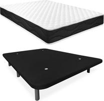"Homey" pilna lova su "Sleep Pro" apverčiamuoju čiužiniu ir papildomu sustiprintu paminkštintu pagrindu iš legiruoto plieno, juoda 90 x 190 cm