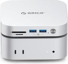 "ORICO MiniMate" 4 TB išorinis SSD diskas, suderinamas su "Mac mini M4", 2 TB 40Gb/s (3200MB/s) duomenų apdorojimui, 2 TB 1000MB/s atsarginei atminčiai, USB 3.0 (10Gb/s) * 3, TF ir SD 4.0, maitinimo jungiklis, M4Ultra