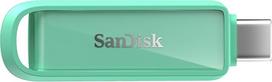 "SanDisk" telefono diskas su C tipo USB 512GB (išmaniesiems telefonams, planšetiniams kompiuteriams ir kompiuteriams skirta atmintinė, 150MB/s skaitymo sparta, pakabuko kilpelė kelionėms, 1 metų "RescuePRO Deluxe" programinė įranga) - "Seafoam Green
