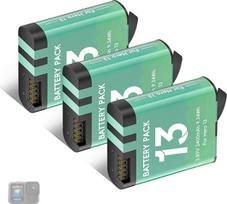 CITYORK (3 pakuotės) 2400 mAh akumuliatorius, skirtas GoPro Hero 13 Black atsarginei baterijai, įkraunamas ekstremalių akumuliatorių rinkinys, sporto kamerų priedai, ilga veikimo trukmė, itin ilga gyvavimo trukmė