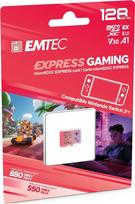 EMTEC, "MicroSDXC" 128GB UHS-I U3 V30 A1 Express Gaming, suderinama su "Nintendo Switch 2", didelė sparta iki 880Mb/s, išplėstinė atmintis, idealiai tinka vaizdo žaidimams ir taikomosioms programoms