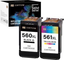 JINTUM PG-560xl spausdintuvo kasetės suderinamos su Canon spausdintuvo kasetėmis PG-560XL CL-561XL, skirtomis Pixma TS5350 TS7450 TS5450 TS5351 TS7451 TS5451 TS5452 TS5352 TS5353 TS5400 TS5300