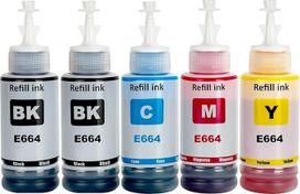 LAIPENG 664 rašalas, suderinamas su Epson ET-2500 ET-2550 ET-2600 ET-2650 ET- 3600 ET-4500 ET-4550 ET-14000 ET-15000 ET-16500 L100 L110 L2 00 L2 10 L350 L355 L365 L455 L550 L555 L1300 spausdintuvu (BK*2/C/M/Y)