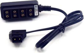Raeisusp D-Tap Male to 4 Port D-Tap maitinimo kabelis, skirtas ARRI RED kameroms TILTA Steadicam IDX baterijai