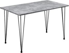 [en.casa] Plaukų formos valgomojo stalas, 120 x 70 cm virtuvės stalas su plaukuotomis kojomis