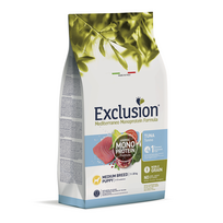 EXCLUSION Mediterraneo maistas vid. veislių šuniukams su tunu, M, 3 kg