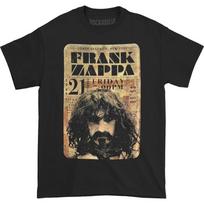 Vyriški juodi Frank Zappa koncerto bilieto stiliaus slim fit marškinėliai L