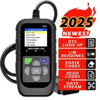 V119 OBD2 Skeneris: Automobilio diagnostikos įrankis su įtampos testu ir USB maitinimu, nuskaito/ištrina kodus EOBD/CAN OBD2 transporto priemonėms 23mm