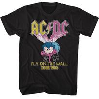 AC/DC Didelis Juodas Marškinėlis Su Musėmis M