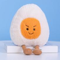 Pūkuotas Kawaii Minkštas Virtas Kiaušinis Pliušinis Minkštas Žaislas Lėlė Įdarytas Maistas Ilgas Pliušas Įvairios Emocijos Žaislai Namų Dekoras Vaikų Dovana 23cm