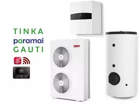 Šilumos siurblys Oras-Vanduo Ariston Nimbus R32, Flex, 120 S T Net 13.87 kW Φ3, su 190l vandens šildytuvu ir Wi-Fi