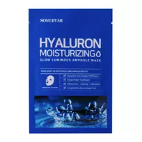 Some By Mi - Hyaluron Moisturizing - Glow Luminous Ampoule Mask - Drėkinamoji padėkliukų kaukė - 25g