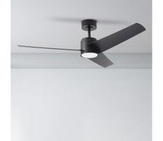 ZEVENTI - LED lubinis ventiliatorius ORVIETO LED/18W/230V Wi-Fi Tuya juodas + nuotolinis pultas