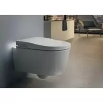 Pakabinamas išmanusis unitazas Roca Inspira In-Wash®, Rimless, su dangčiu ir nuotoliniu valdymo pulteliu, baltas, A803060001