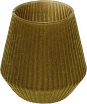 Žvakidė, arbatinei žvakutei, stiklas, rudos sp, aukštis 14 cm