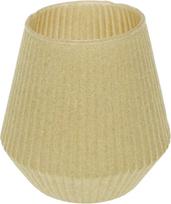 Žvakidė, arbatinei žvakutei, stiklas, smėlinės sp, aukštis 14 cm