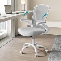 Ergonomiška biuro kėdė su tinkleliu, sėdynė 53 cm, šviesiai pilka