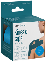 JNX ORTO Orto, 5 cm x 5 m (blue), raumenų ir sąnarių stabilizavimui kineziologinė juosta, 1 vnt.